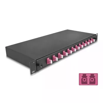 DeLOCK optisko šķiedru savienojuma kaste 67005 Melna Metāls 482x220x44mm