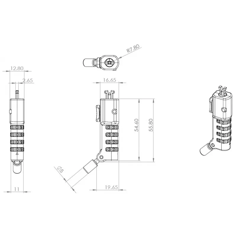 eSTUFF GLB220302 kabeļslēdzis Melns 1.8 m