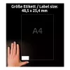Pašlīmējošā etiķete Avery 4780-65 Taisnstūra Pastāvīgi balta 2600 gab.