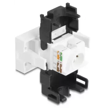DeLOCK 90879 dzimuma pārveidotājs RJ45 LSA 180° Melns Balts