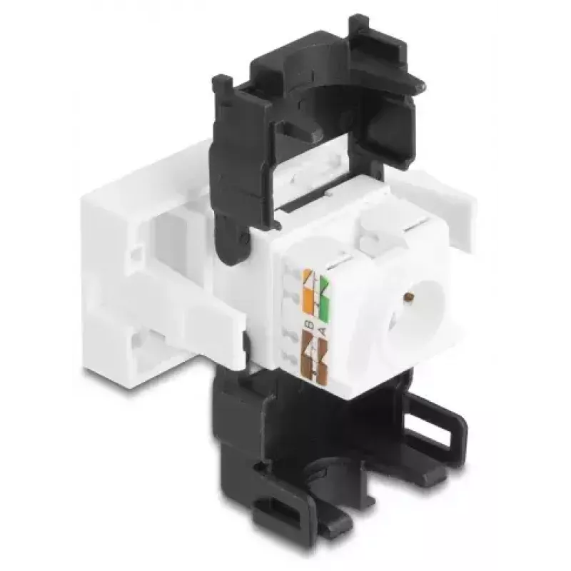 DeLOCK 90879 dzimuma pārveidotājs RJ45 LSA 180° Melns Balts