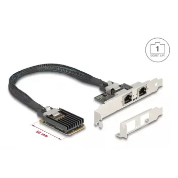 DeLOCK 95280 iekšējais RJ-45 adapteris Mini PCI Express 4 Gbit/s