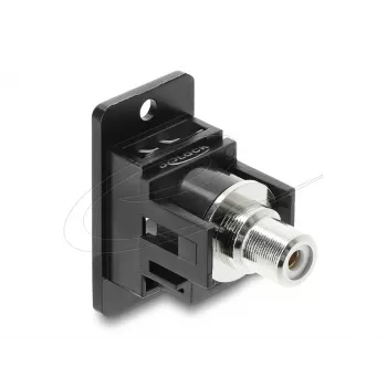 Keystone modulis DELOCK 91112 — plakans RCA-RCA, melns/balts