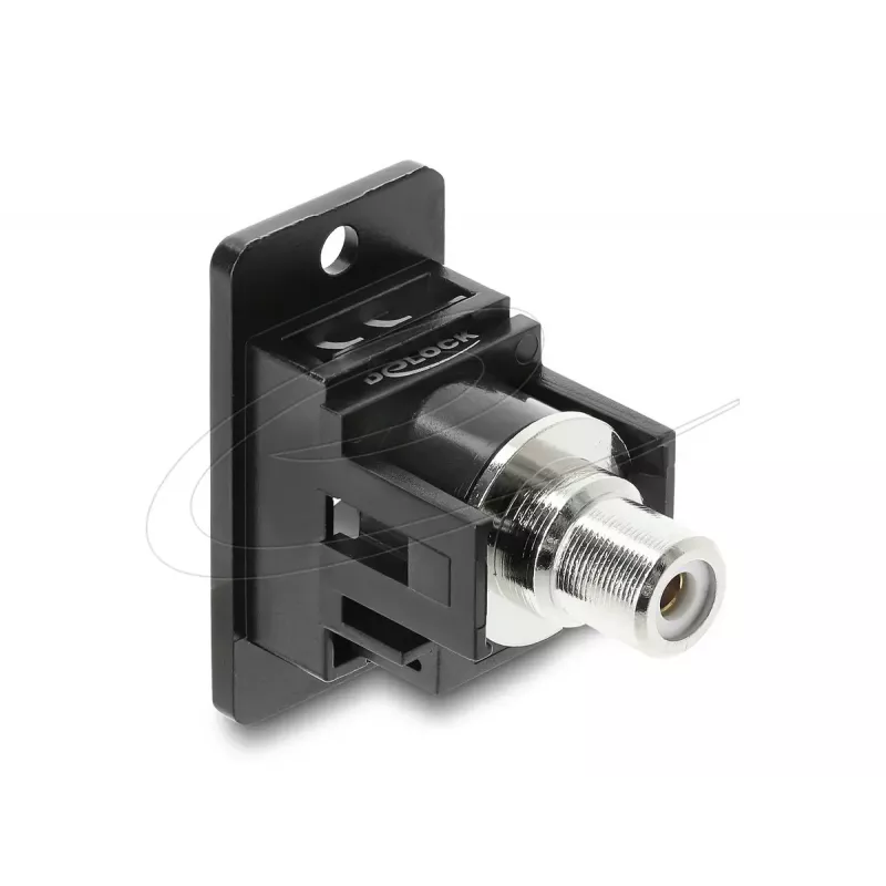 Keystone modulis DELOCK 91112 — plakans RCA-RCA, melns/balts