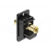 Keystone modulis DELOCK 91113 ar RCA-RCA savienotājiem, plakana konstrukcija, melns/dzeltens