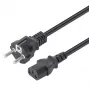Manhattan strāvas vads, CEE 7/4 Schuko uz C13, 3m, 10A, melns
