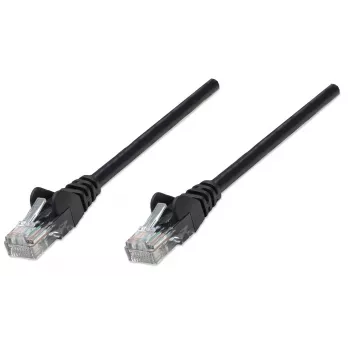 Intellinet tīkla savienotājkabelis, Cat5e, 20m, Melns, CCA, U/UTP, PVC, RJ45, Apzeltīti kontakti, Aizsargāts, Ar apvalku, Mūža garantija