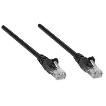 Intellinet tīkla savienotājkabelis, Cat5e, 20m, Melns, CCA, U/UTP, PVC, RJ45, Apzeltīti kontakti, Aizsargāts, Ar apvalku, Mūža garantija
