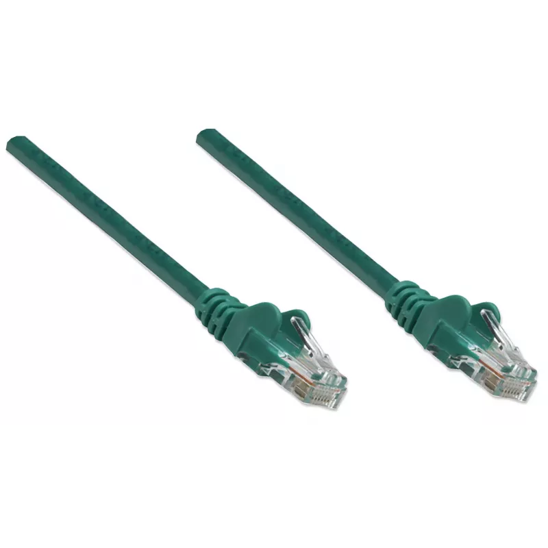 Intellinet tīkla vads, Cat5e, 20m, Zaļš, CCA, U/UTP, PVC, RJ45, Apzeltīti kontakti, Snagless, Booted, Mūža garantija