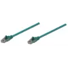 Intellinet tīkla vads, Cat6, 10m, Zaļš, CCA, U/UTP, PVC, RJ45, apzeltīti kontakti, Snagless, Booted, Mūža garantija