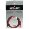 Intellinet tīkla savienojuma kabelis, Cat5e, 15m, Sarkans, CCA, U/UTP, PVC, RJ45, zeltīti kontakti, aizsargapvalks, mūža garantija