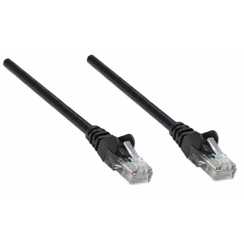 Intellinet tīkla vads Cat5e 15m melns CCA U/UTP PVC RJ45 zeltīti kontakti aizsargvāciņš