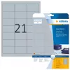 Pašlīmējošās printera etiķetes HERMA Labels A4 63.5x38.1 mm sudraba plēve spīdīga