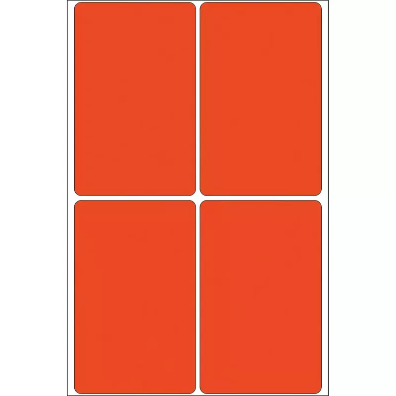Daudzfunkcionālās uzlīmes HERMA 52x82 mm sarkans papīrs matēts roku rakstīšanai 128 gab.