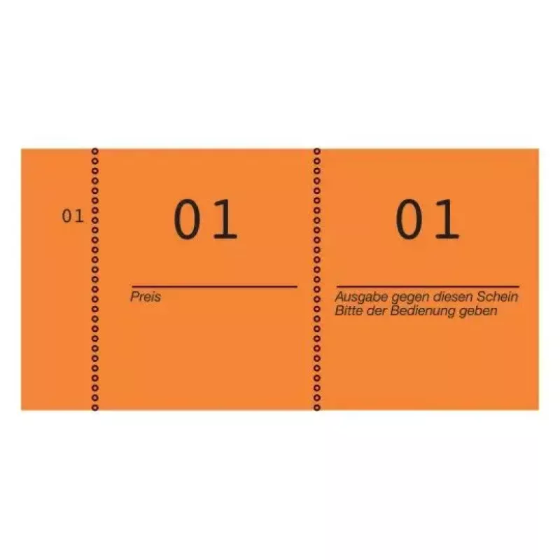Biļetes Avery 869-10-1 100 gab. Oranžas