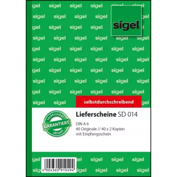 Piezīmju klade Sigel SD014 A6 40 loksnes zaļa balta