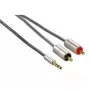Hama 00080865 audio kabelis 2 m 3,5 mm – 2 x RCA sudraba