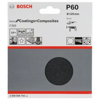 Bosch 2 608 606 755 slīpēšanas loksne P60 10 gab.