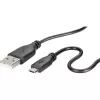 USB 2.0 datu kabelis Renkforce RF-4032111, USB A uz Micro-USB B, 1 m, melns