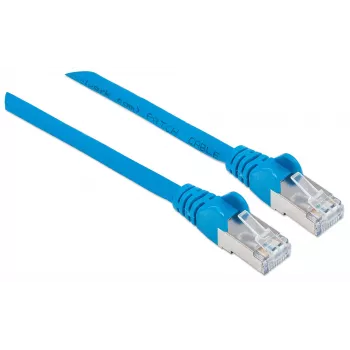 Intellinet tīkla vads, Cat6A, 15m, Zils, Varš, S/FTP, LSOH / LSZH, PVC, RJ45, Zeltīti kontakti, Aizsargvāciņš, Ar boot, Mūža garantija