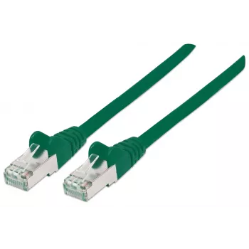 Intellinet tīkla savienojuma kabelis, Cat6A, 10m, Zaļš, Varš, S/FTP, LSOH / LSZH, PVC, RJ45, Zeltīti kontakti, Aizsargāts, Ar apaviem, Mūža garantija