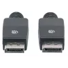 Manhattan DisplayPort 1.1 kabelis, 4K@60Hz, 10m, vīriešu-vīriešu, ar fiksatoriem, pilnībā ekranēts, melns, mūža garantija