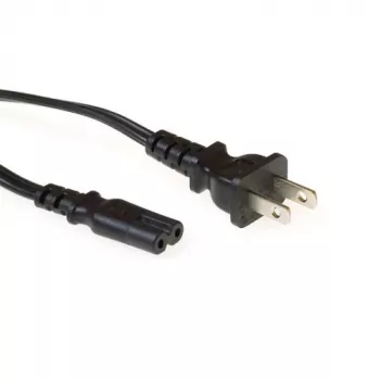 Strāvas vads ASV kontaktdakša ACT Powercord C7 melns 1,8 m