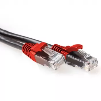 ACT Black 1,5 m U/UTP CAT6A krusteniskais kabelis ar RJ45 savienotājiem