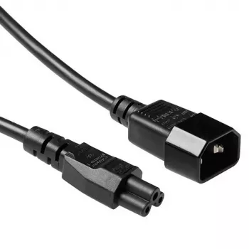 Strāvas vads C14 - C5 melns 0.5 m ACT Powercord AK5218