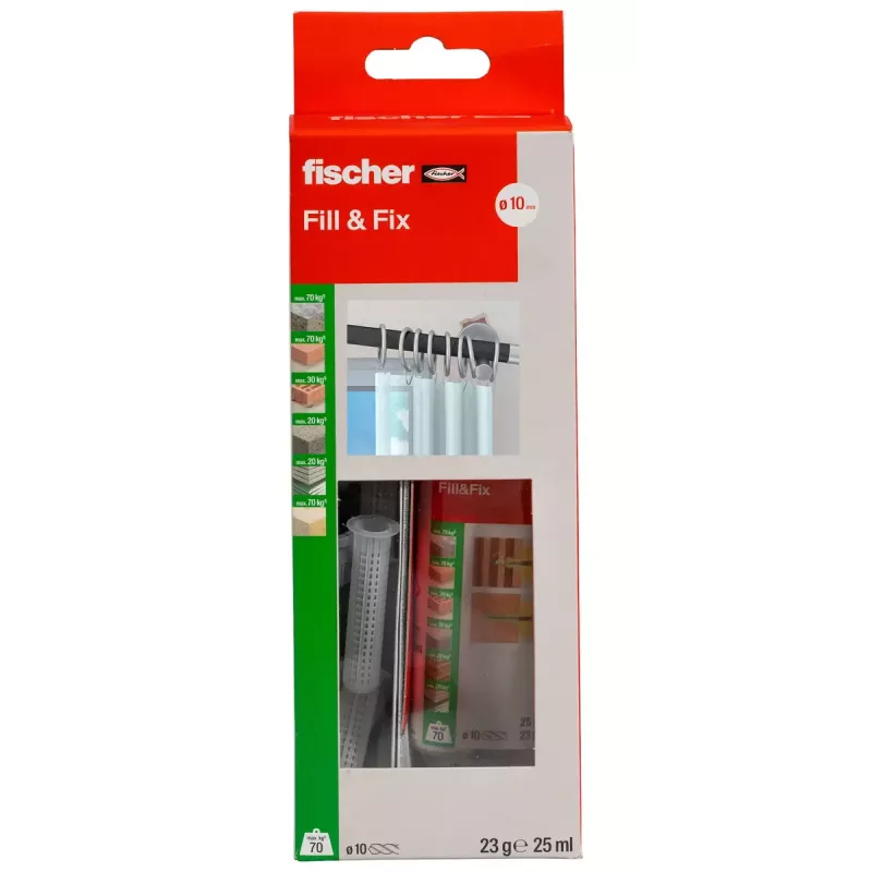 FISCHER sienas enkurs 51097 — viengabala sienas dībelis drošai stiprināšanai