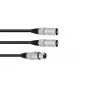 Audio kabelis XLR (3-pin) 2 x XLR (3-pin) Melns Omnitronic 30225204