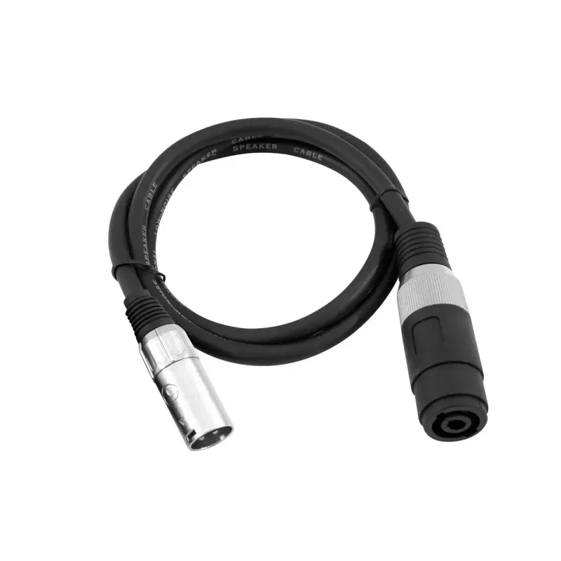 Audio kabelis Omnitronic 30225590 Speakon–XLR 1m Melns