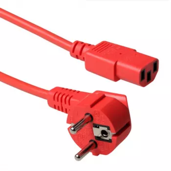 Strāvas vads ACT CEE 7/7 (leņķa) uz C13, 5 m, 250 V 10 A, sarkans