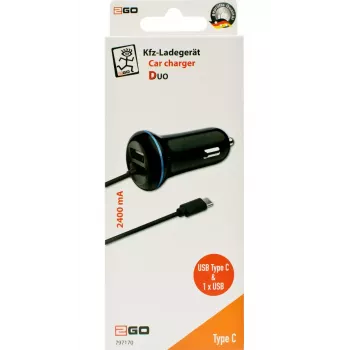 Auto lādētājs 2GO 797170 Universāls Melns Cigaretes šķiltavas 12/24V USB 1.4m