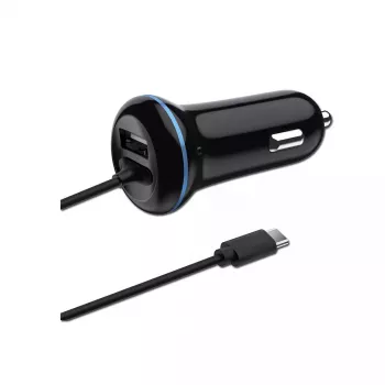 Auto lādētājs 2GO 797170 Universāls Melns Cigaretes šķiltavas 12/24V USB 1.4m
