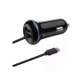 Auto lādētājs 2GO 797170 Universāls Melns Cigaretes šķiltavas 12/24V USB 1.4m