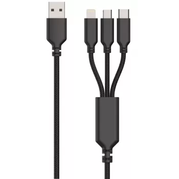 2GO 797257 Universāls melns lādētājs mobilajām ierīcēm AC iekštelpām 5V