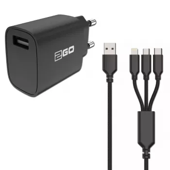 2GO 797257 Universāls melns lādētājs mobilajām ierīcēm AC iekštelpām 5V