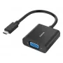 Hama 00300088 video kabeļa adapteris USB-C uz VGA (D-Sub) Melns