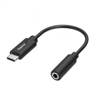 Hama 00300094 audio kabelis 3.5mm USB Type-C Melns