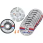 Griešanas disku komplekts KWB 712041 Starter Set 10 gab. plakana centra ķieģelim, marmoram, tēraudam