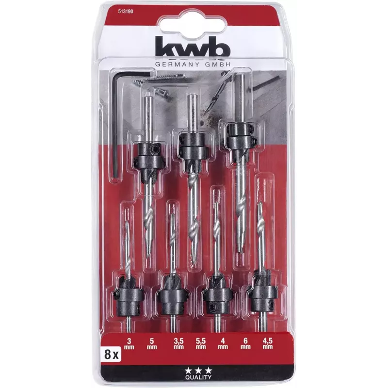 Urbju komplekts KWB 513190 rūdīts tērauds 11mm dziļums 205mm augstums