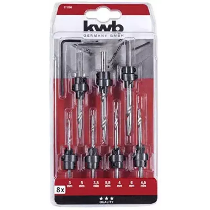 Urbju komplekts KWB 513190 rūdīts tērauds 11mm dziļums 205mm augstums
