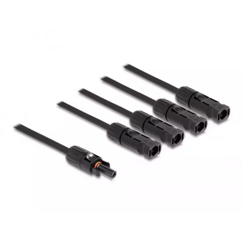 Sadalītāja kabelis DeLOCK DL4 Solar Splitter Cable 1 x sievišķā uz 4 x vīrišķo 50 cm melns