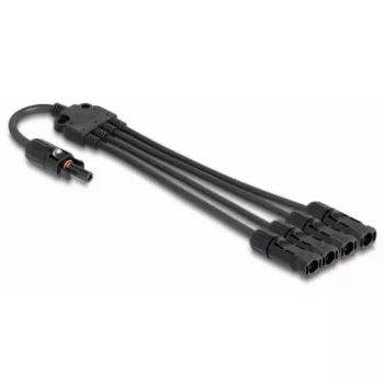 Sadalītāja kabelis DeLOCK DL4 Solar Splitter Cable 1 x sievišķā uz 4 x vīrišķo 50 cm melns