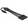 Sadalītāja kabelis DeLOCK DL4 Solar Splitter Cable 1 x sievišķā uz 4 x vīrišķo 50 cm melns