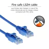 ACT Blue 0.15 m LSZH U/UTP CAT6 datacentra plānā patch kabelis ar RJ45 savienotājiem