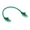 ACT Green 0.15 m LSZH U/UTP CAT6 datacentra plāns savienojuma kabelis ar aizsargātiem RJ45 savienotājiem