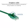ACT Green 0.15 m LSZH U/UTP CAT6 datacentra plāns savienojuma kabelis ar aizsargātiem RJ45 savienotājiem