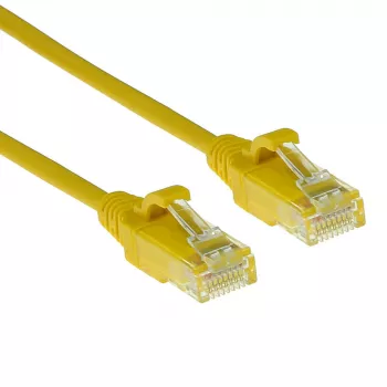 ACT Yellow 0.15 m LSZH U/UTP CAT6 datacentra tievā plākstera kabelis ar aizsargātiem RJ45 savienotājiem